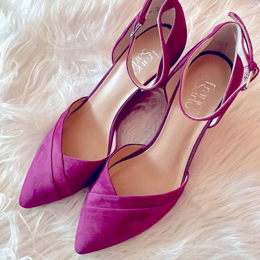 Franco Sarto Fuchsia Wedge. Worn once. Size 9M. Gorgeous fuchsia color.